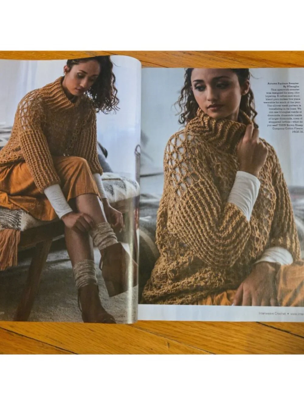 Interweave Crochet Magazine Fall 2019 Wheatfield Cabled Capelet